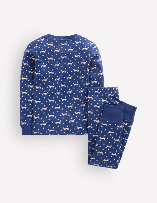 Snug Glow-In-The-Dark Pyjamas-Blue Spotty Dog