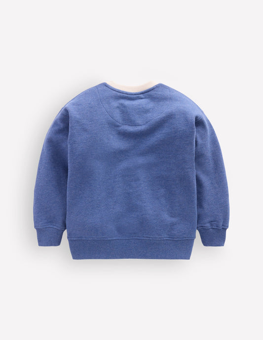 Bobbie Appliqué Sweatshirt-Oatmeal Marl Cherries