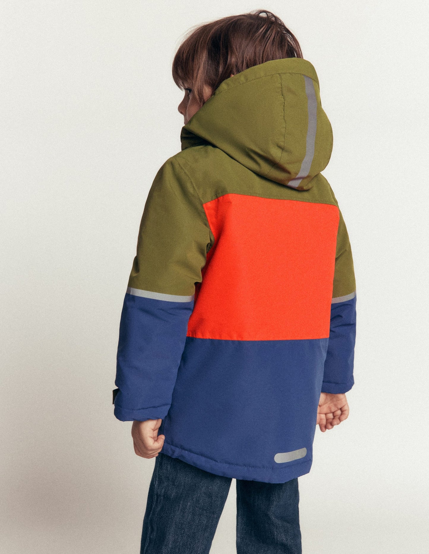 All-weather Waterproof Coat-Khaki Colour Block