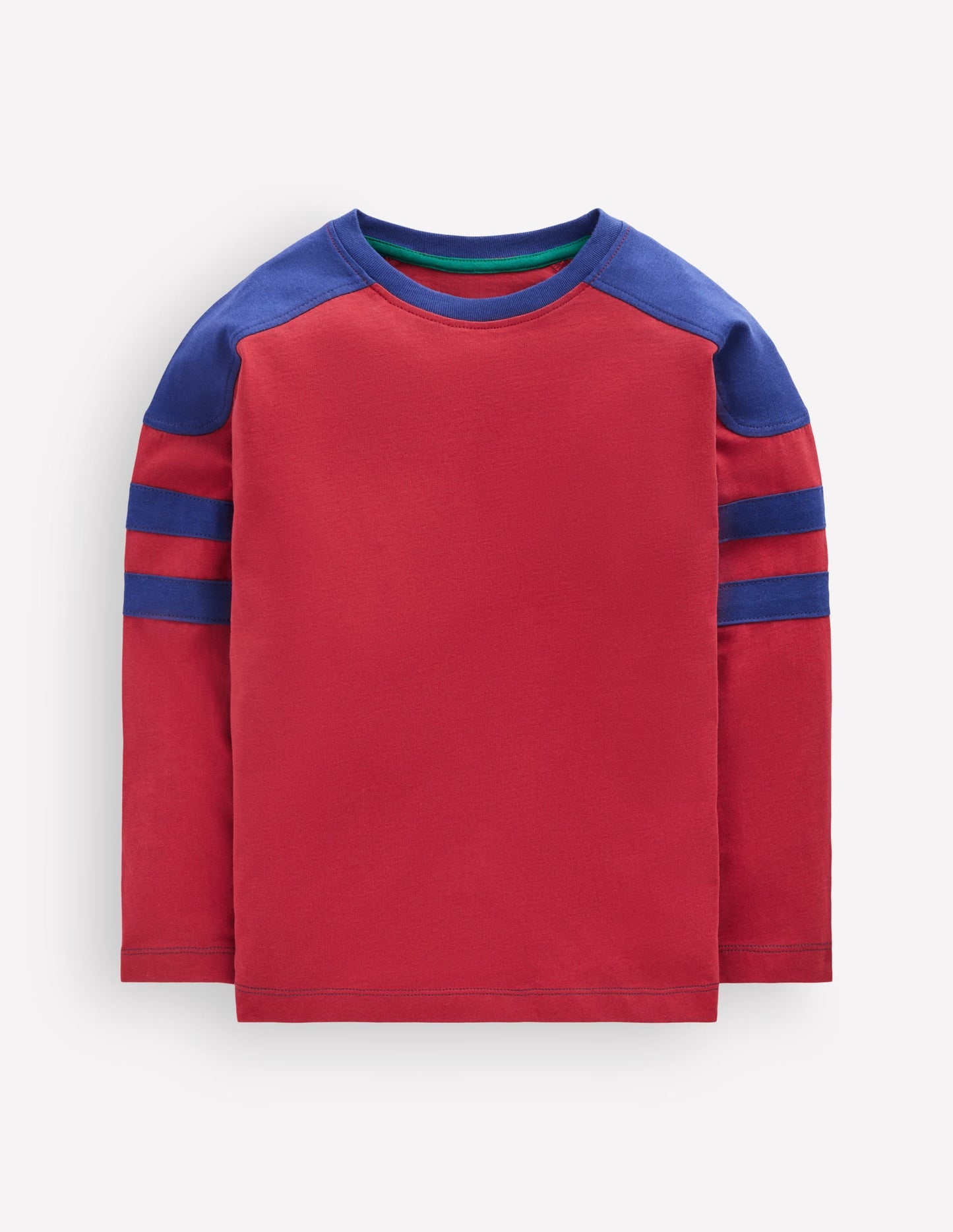 Colour Block T-shirt-Red Earth