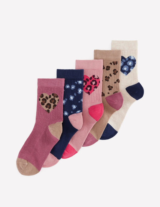 5-Pack Socks-Leopard