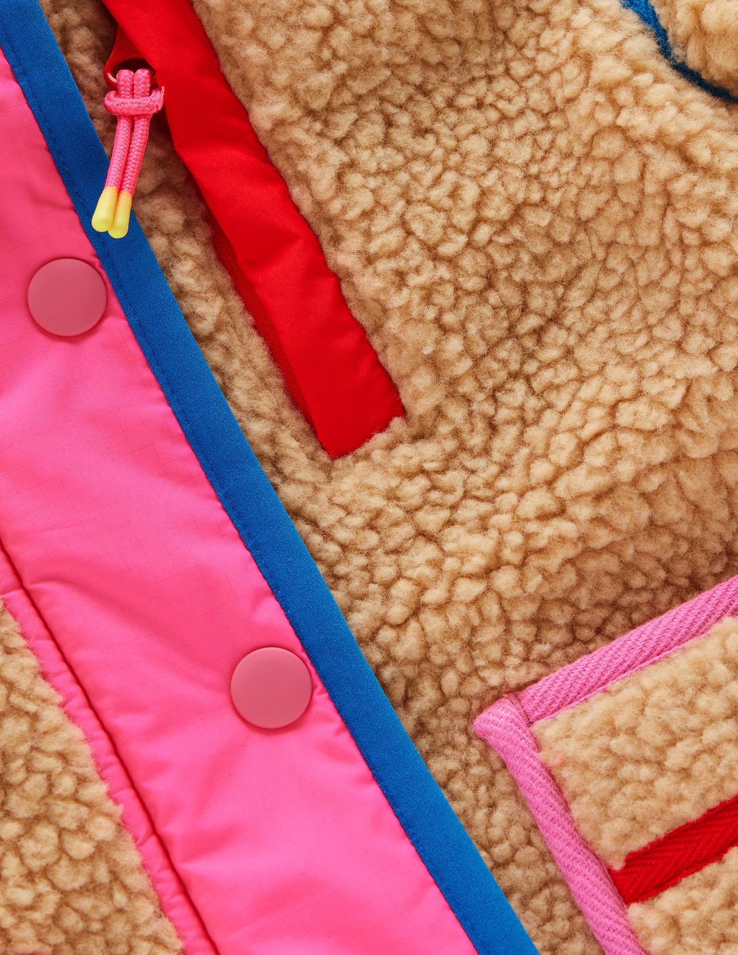 Fun Borg Mix Fleece-Rainbow Trim Borg
