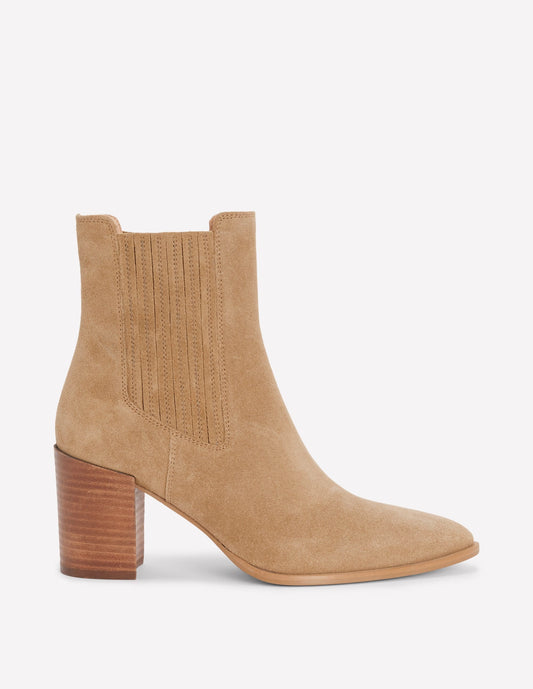 Point Casual Ankle Boots-Tobacco