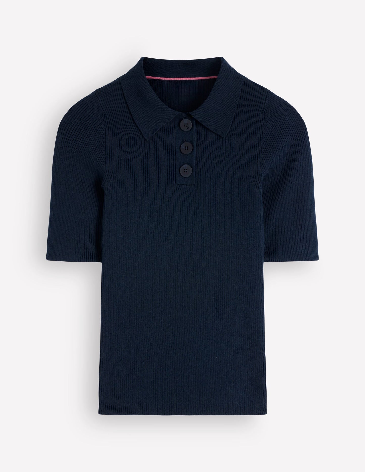 Rhianne Cotton Rib Jumper-Navy
