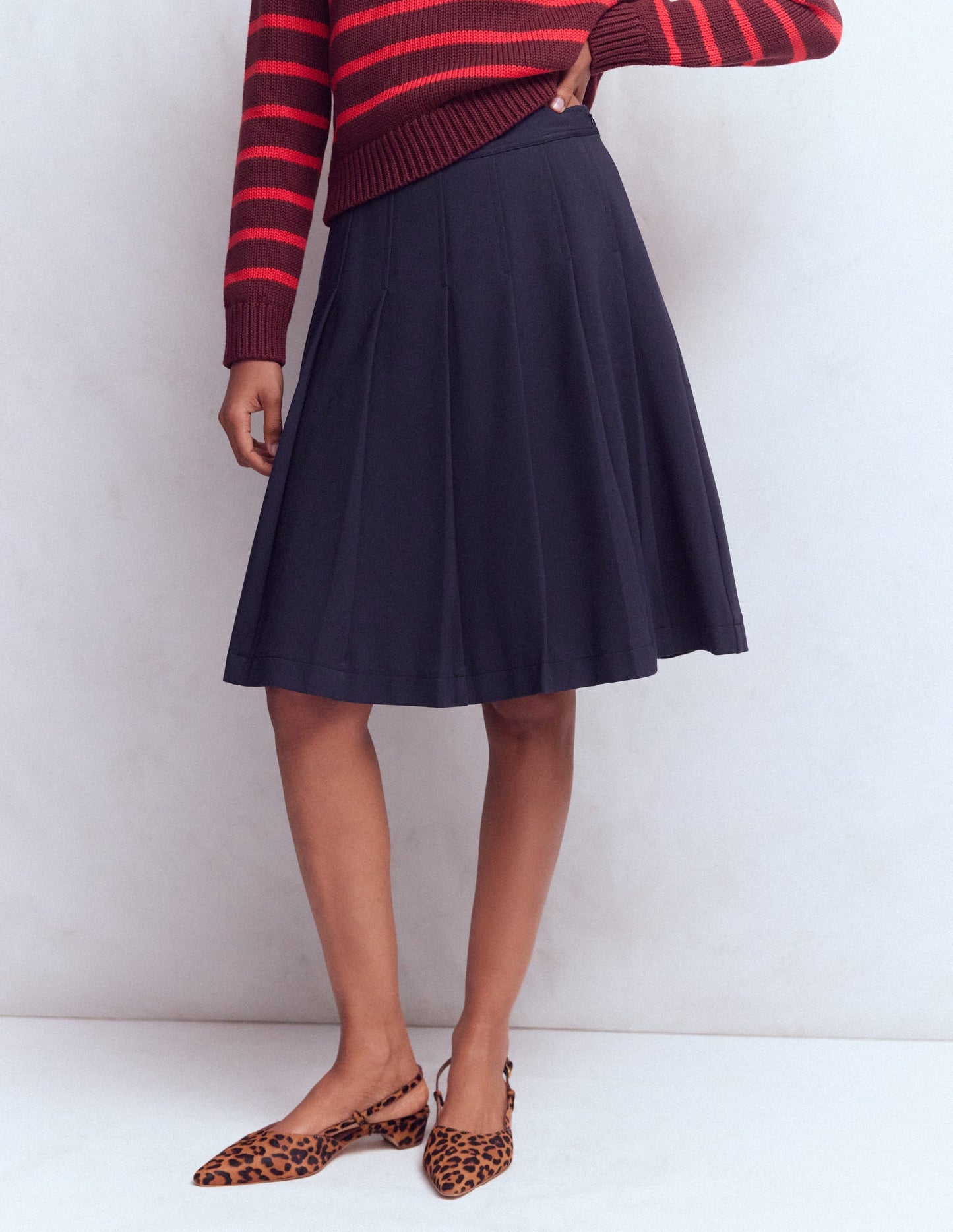 Aya Ponte Skirt-Navy