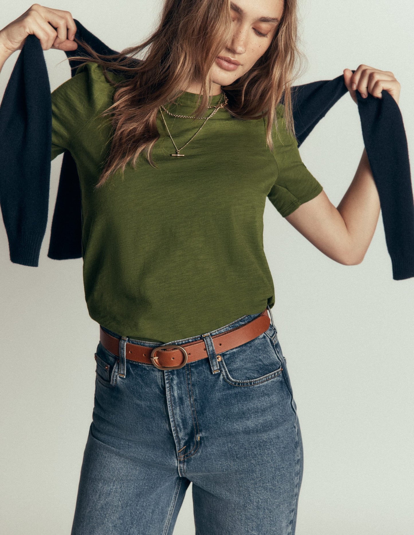 Sophie Puff Sleeve T-shirt-Brunswick Green