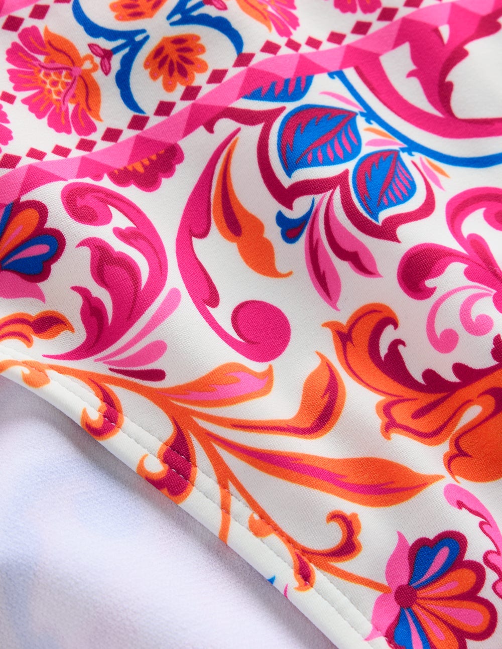 Porto Bikini Bottoms-Pink Power, Flourishing Meadow