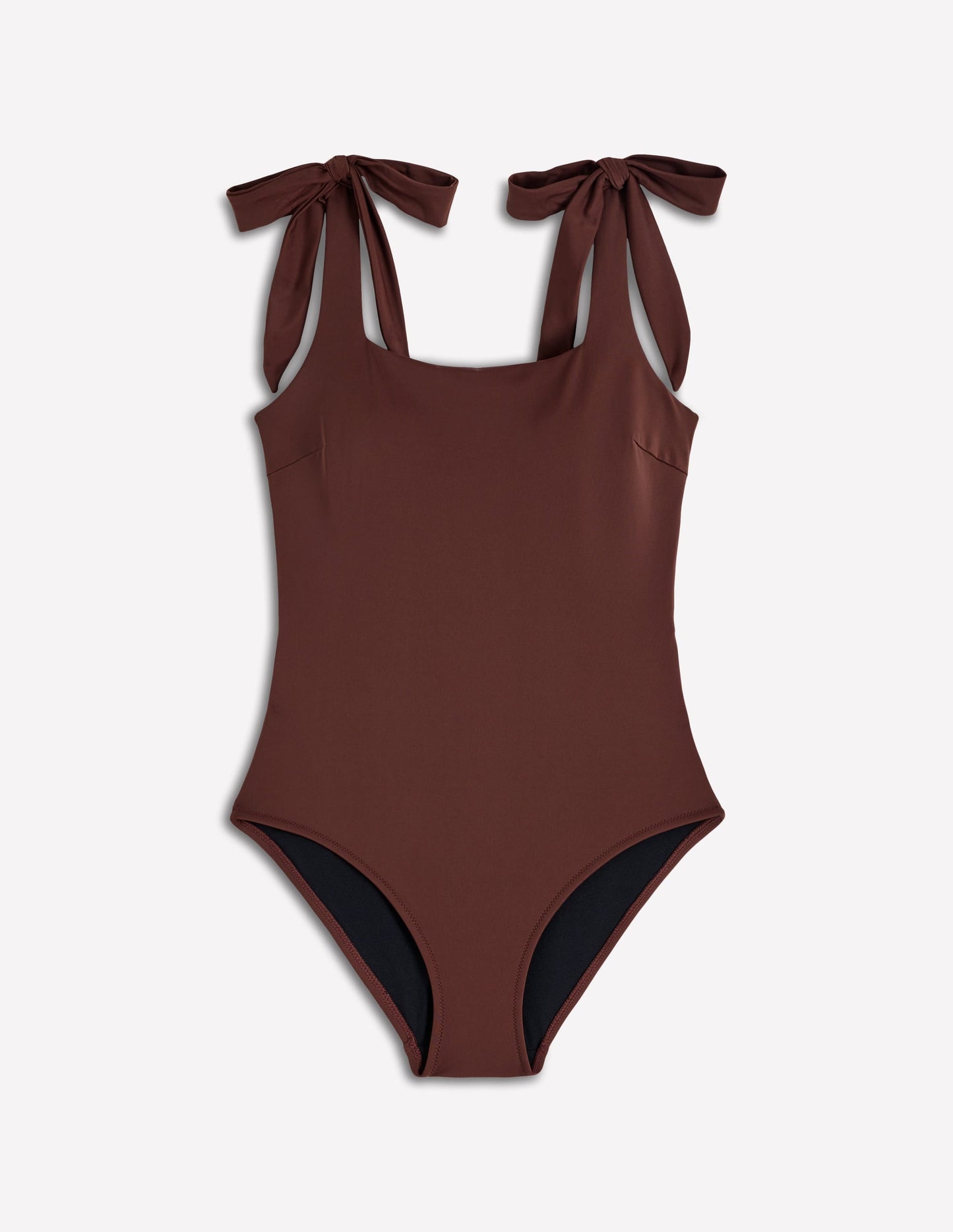 Bow Tie Shoulder Swimsuit-Cinnamon