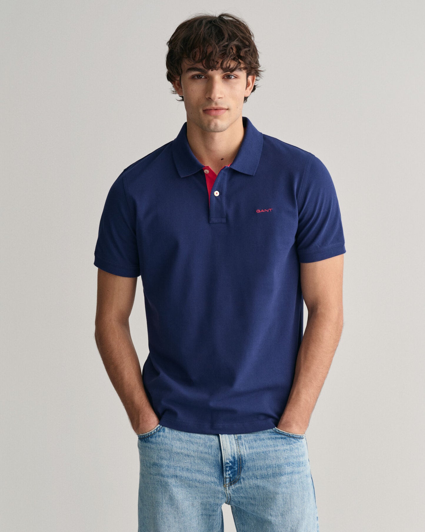 Polo piqué contrasté