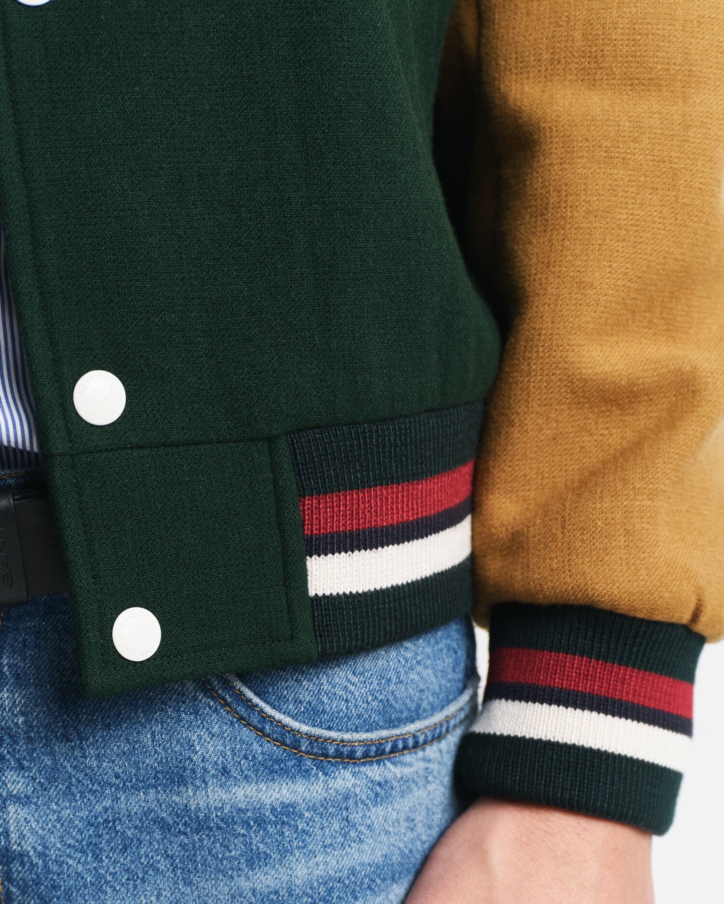College-Jacke aus Wollmix