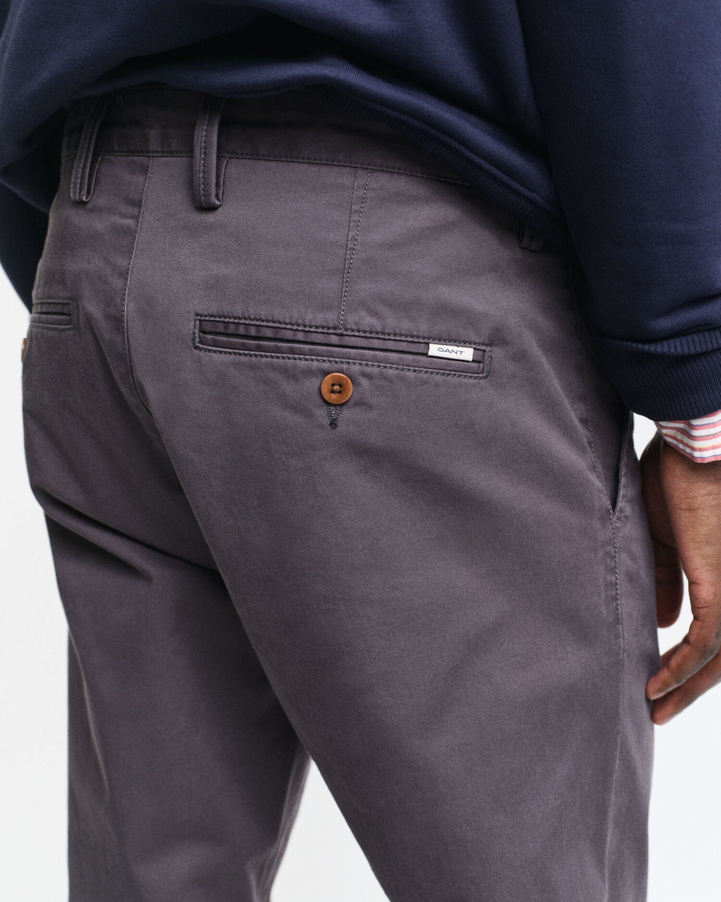 Pantalon Chino Ajusté en Twill