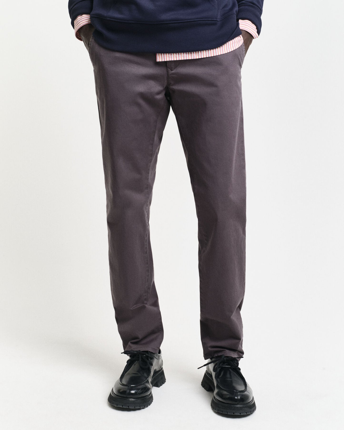 Pantalon Chino Ajusté en Twill