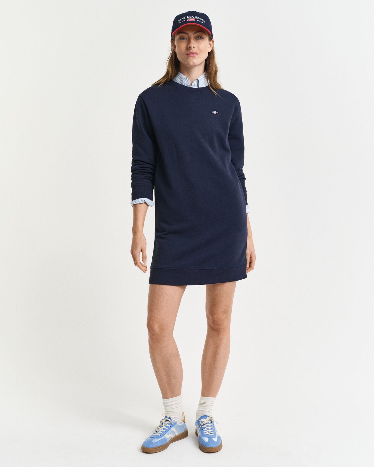 Shield Crew Neck Sweatkleid