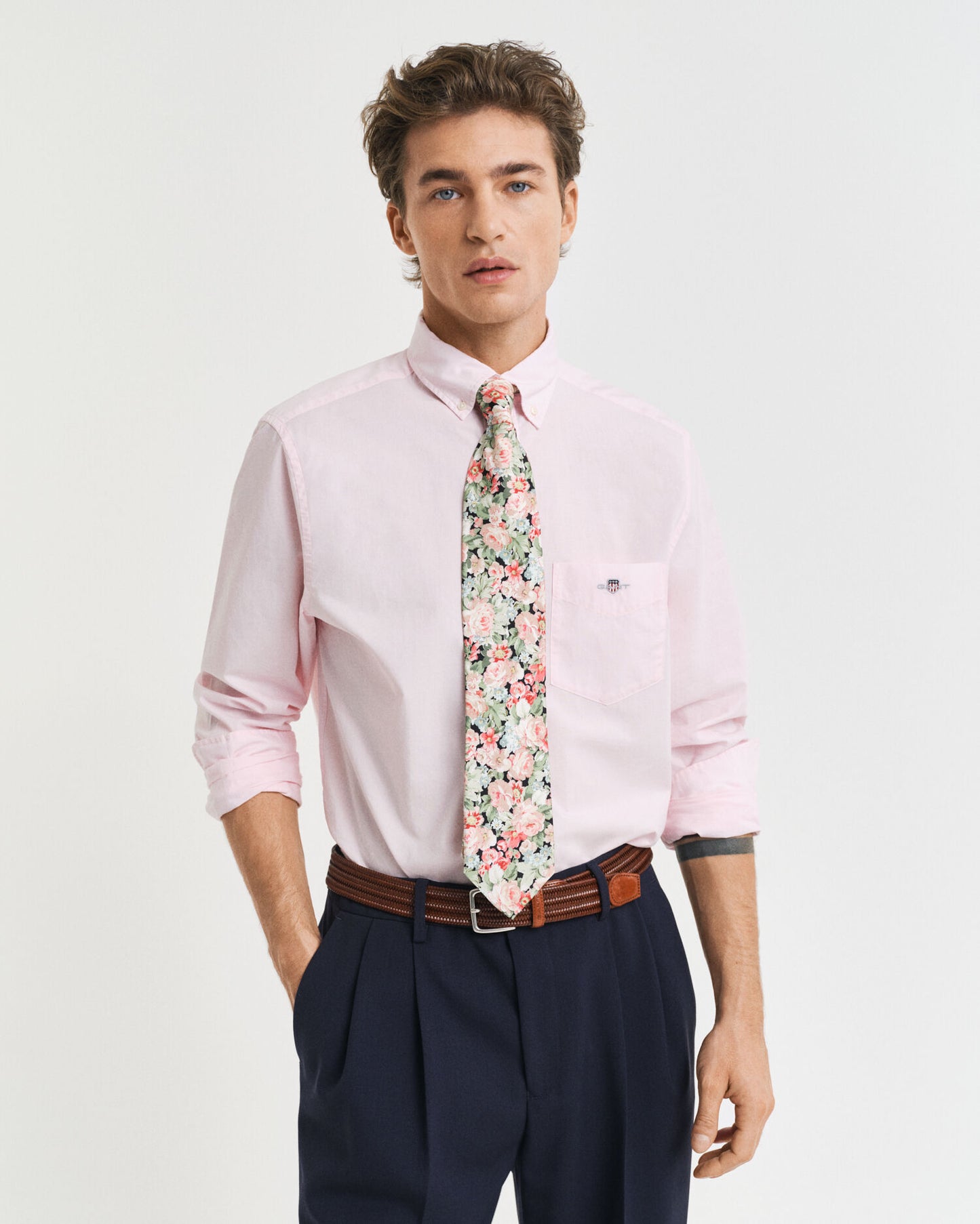Chemise classique popeline coupe droite