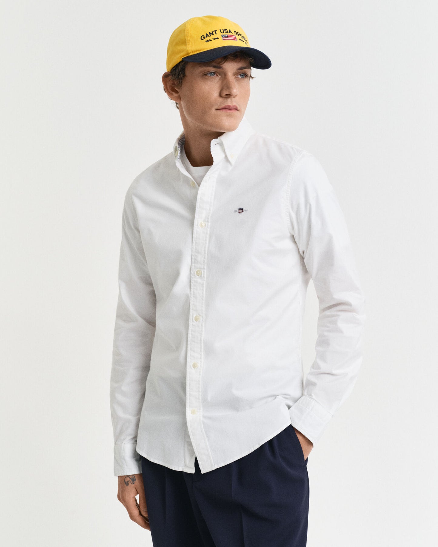 Chemise Oxford ajustée extensible