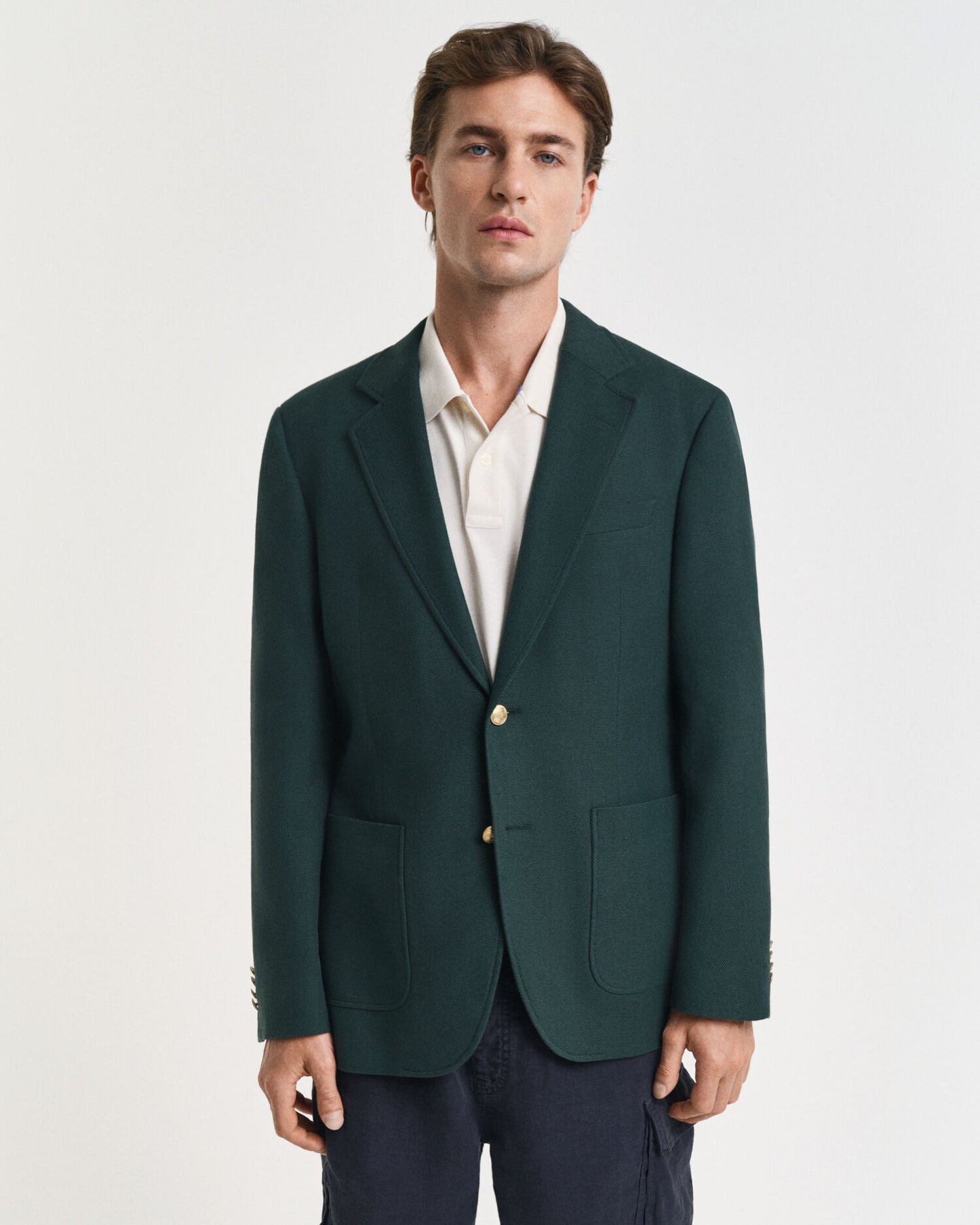 Schmal geschnittener Baumwoll-Club-Blazer