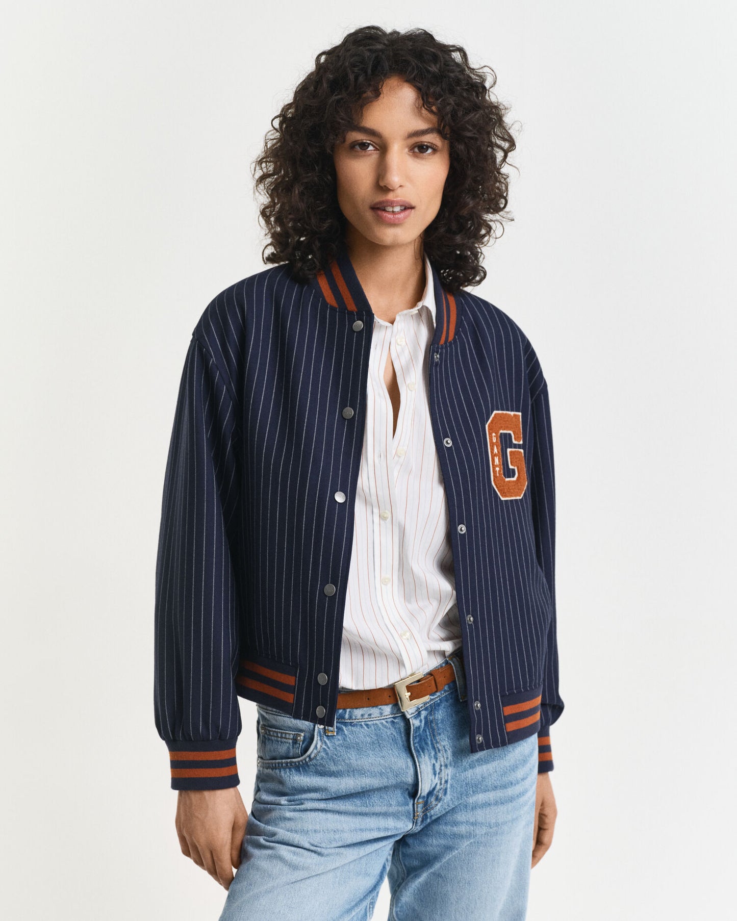 Nadelstreifen-Collegejacke