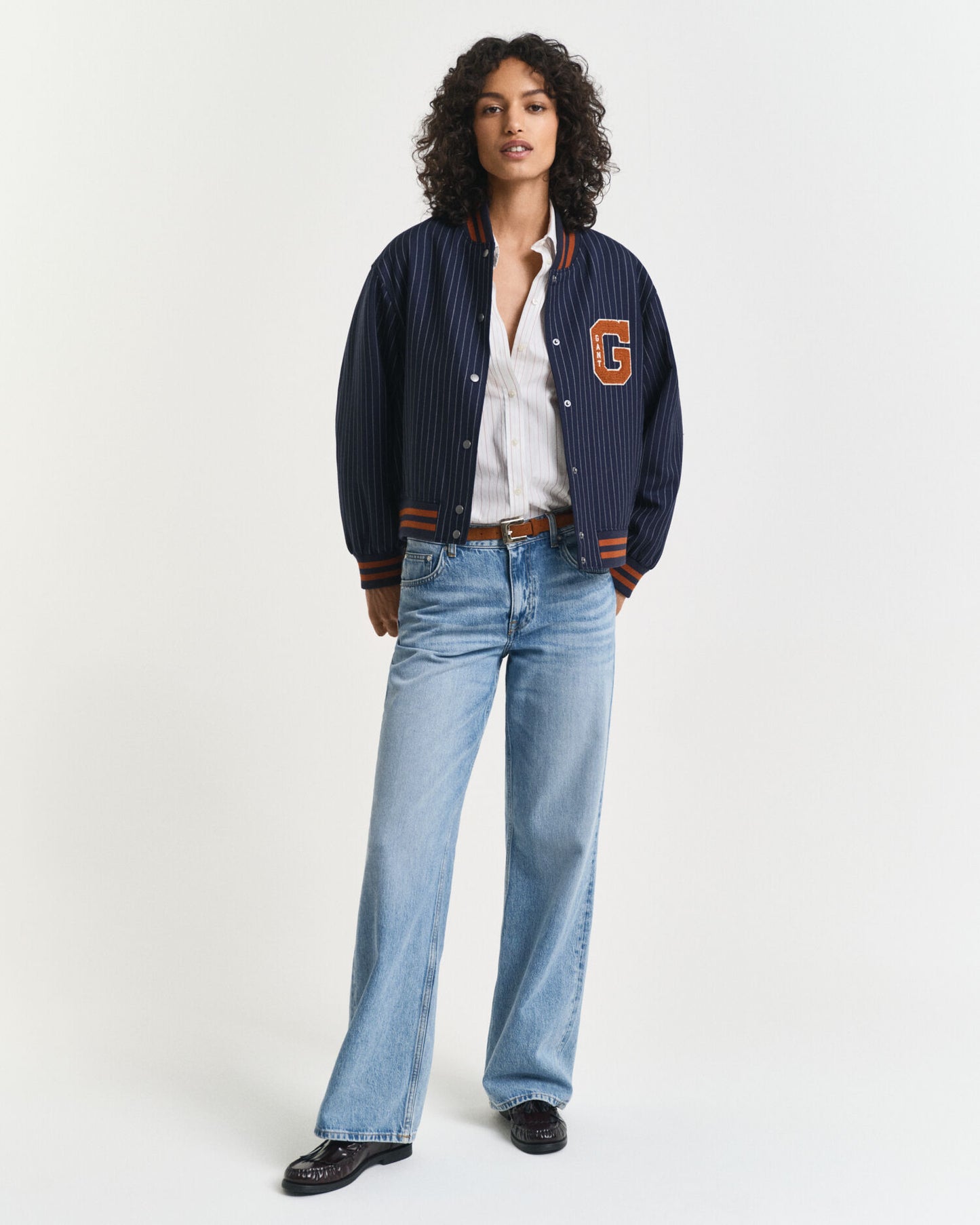 Nadelstreifen-Collegejacke