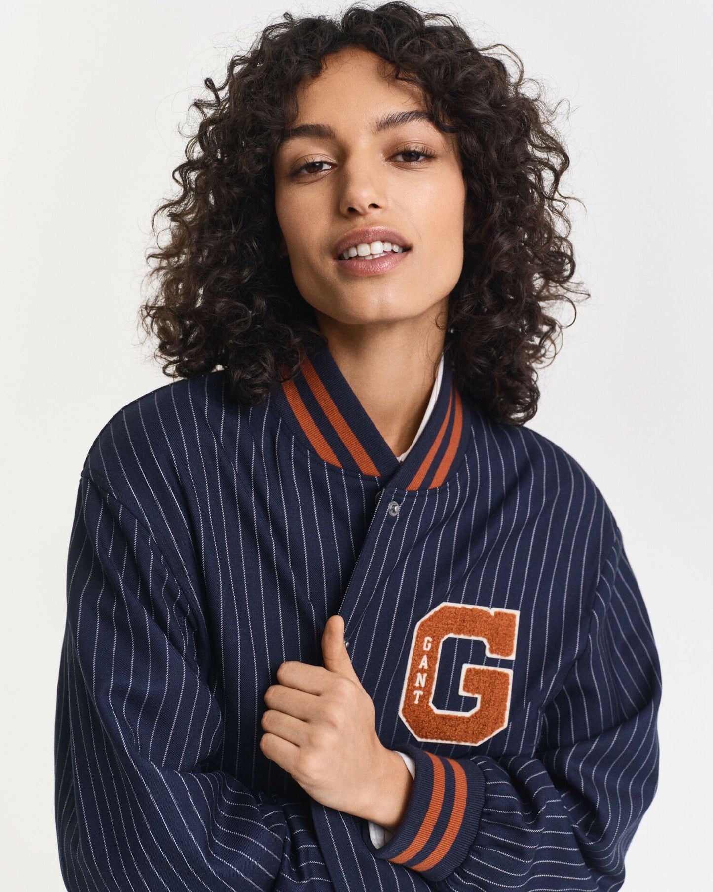 Nadelstreifen-Collegejacke