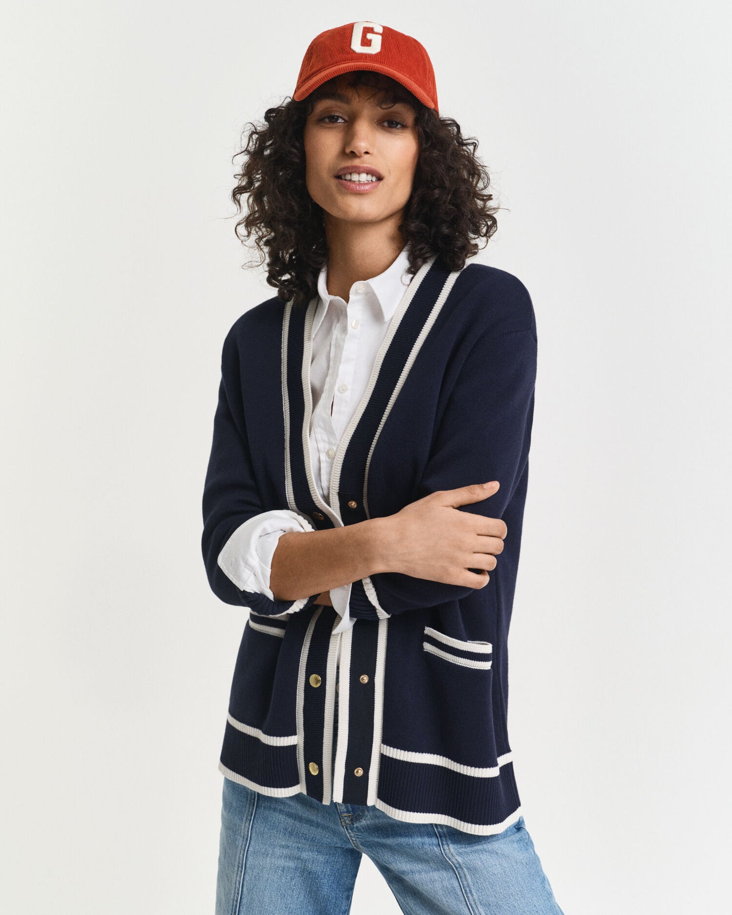 Strickjacke mit Kontrastdetails