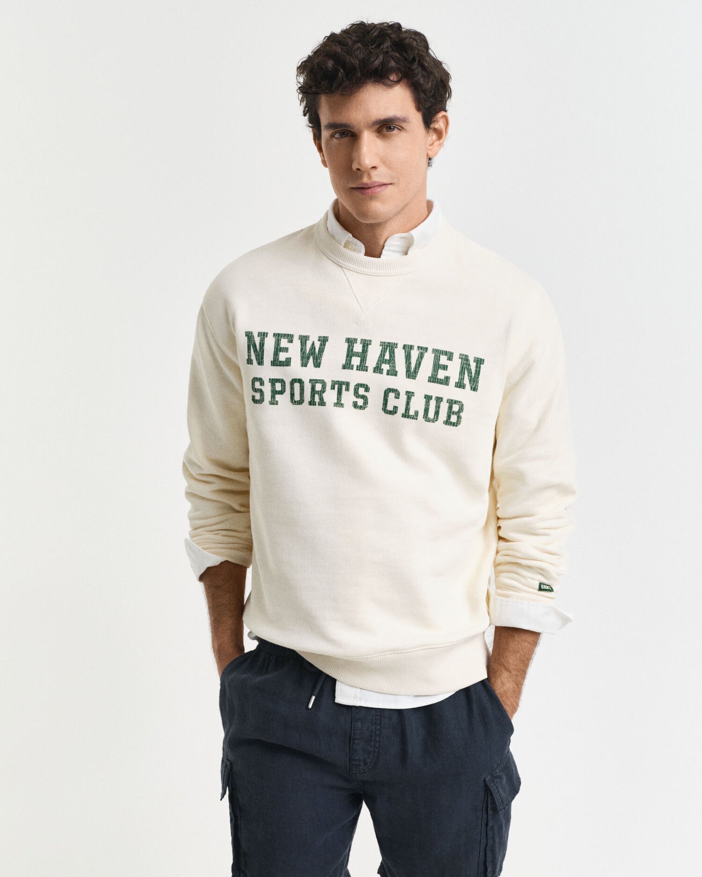 Sweat-shirt à col rond imprimé