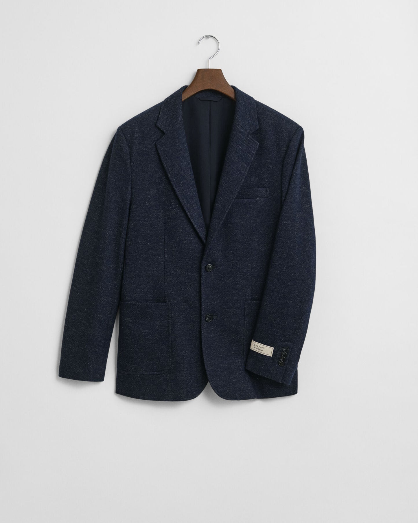 Zweifarbiger Blazer aus Wolle-Baumwolle-Jersey