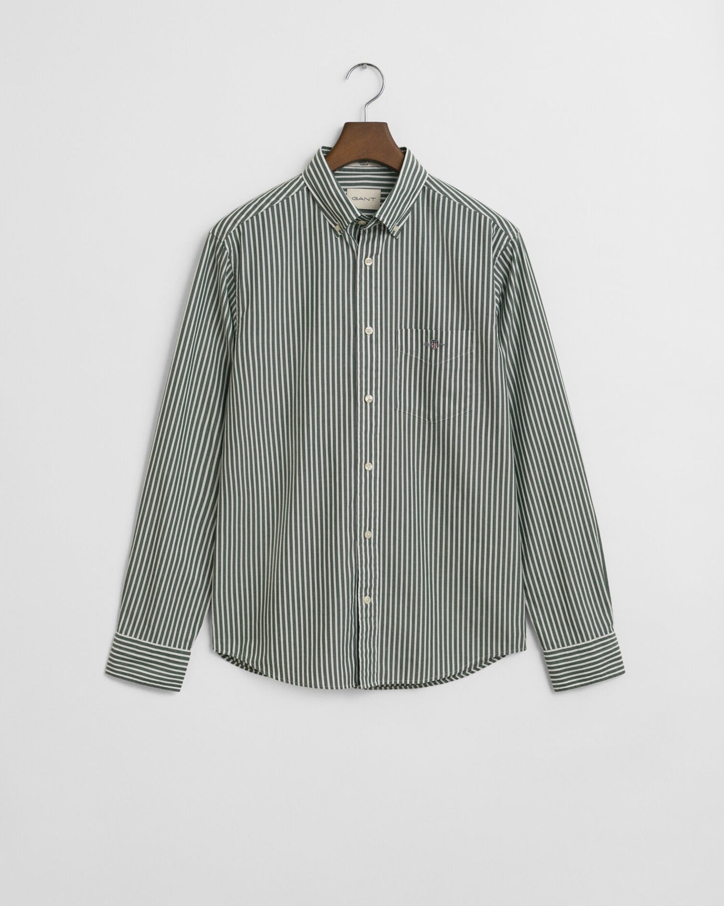 Chemise popeline rayée coupe droite