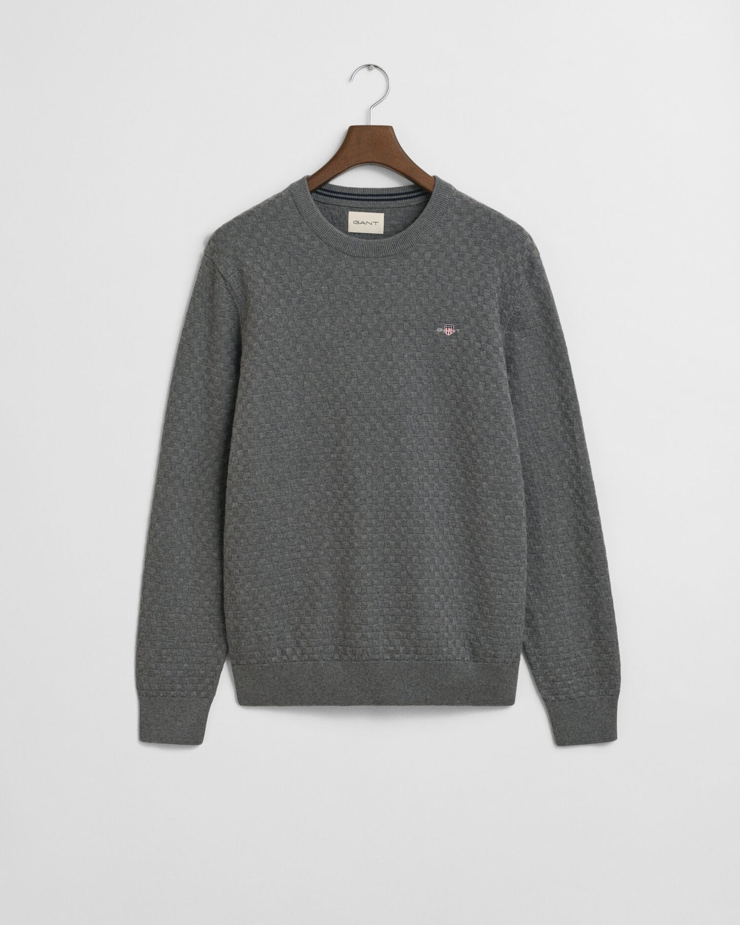 Pull ras du cou micro-texturé