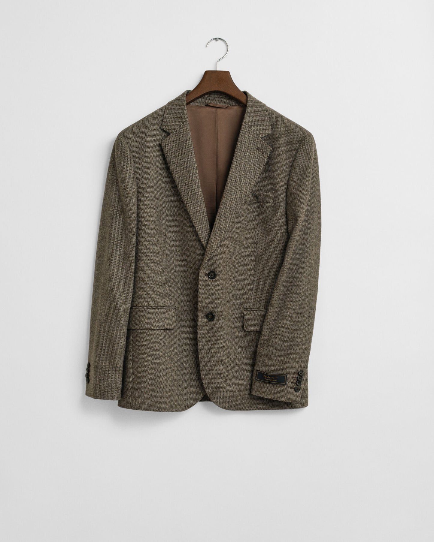 Veste de costume en flanelle à chevrons coupe ajustée