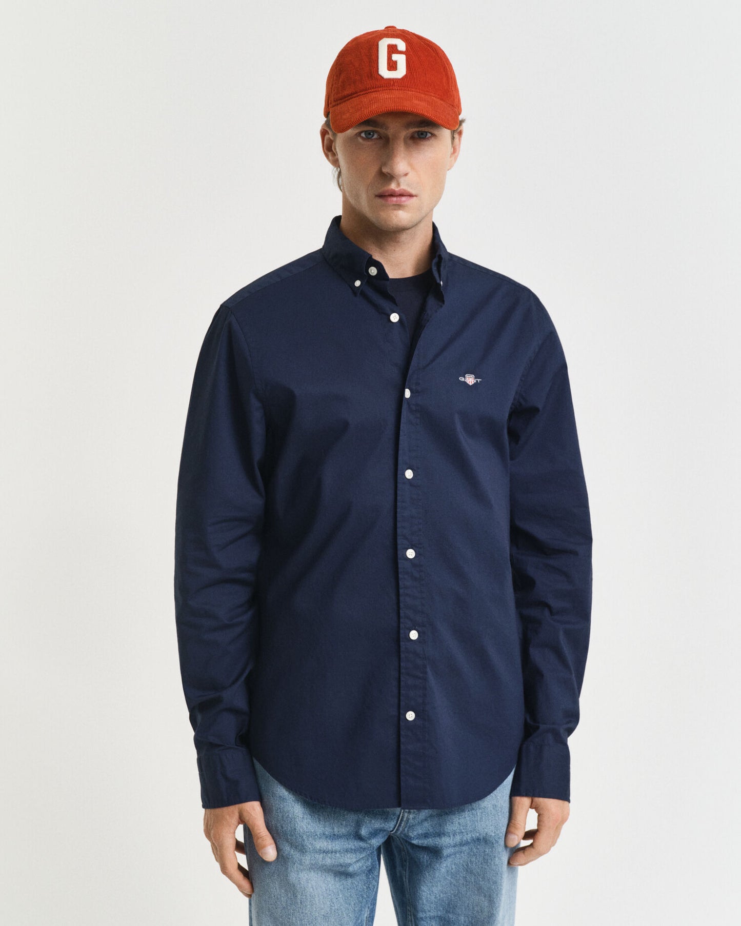 Chemise classique en popeline coupe ajustée