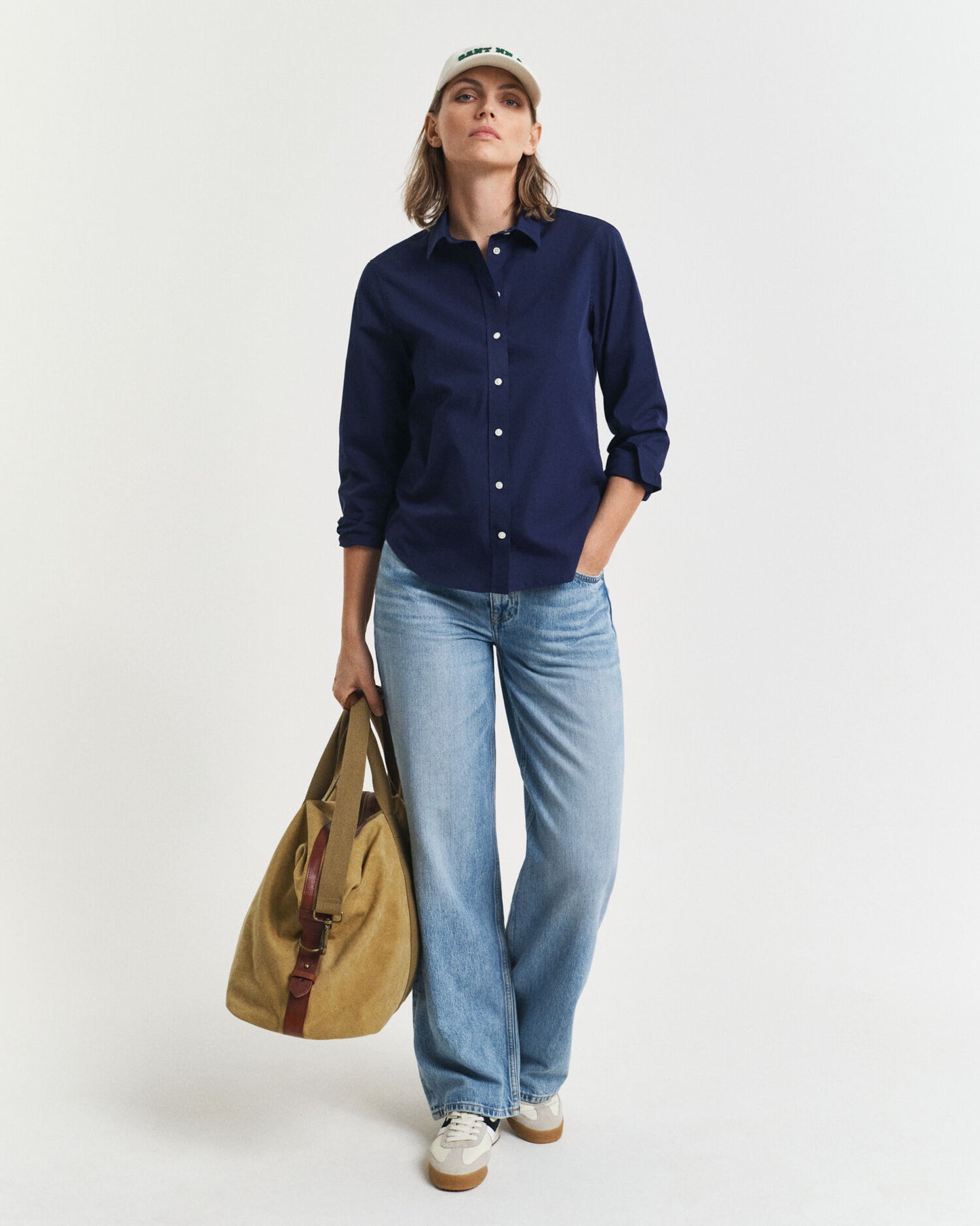 Chemise classique en popeline coupe droite