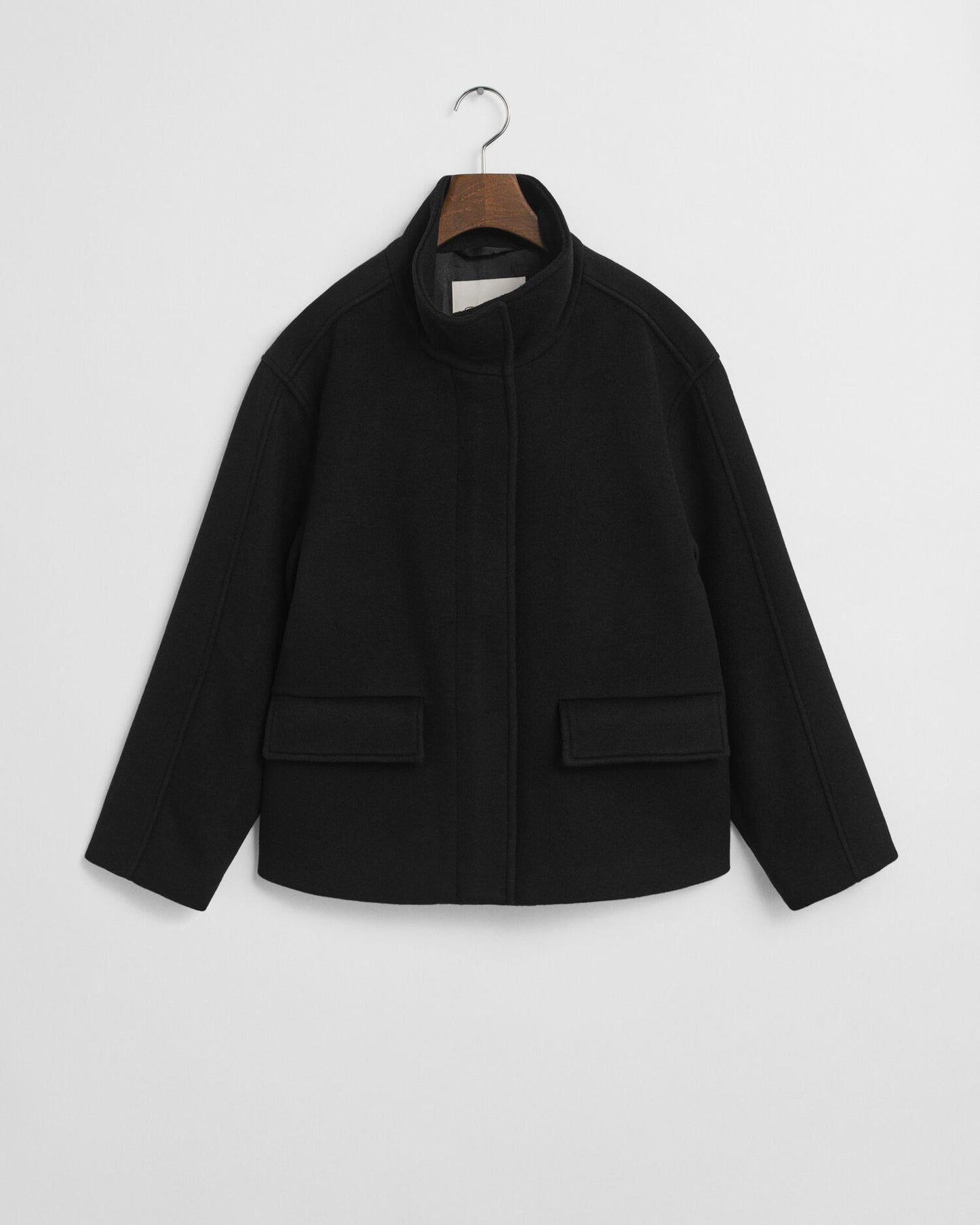 Blouson zippé court en laine
