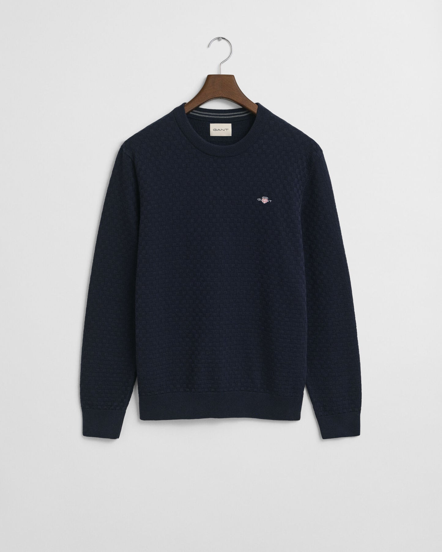 Pull ras du cou micro-texturé