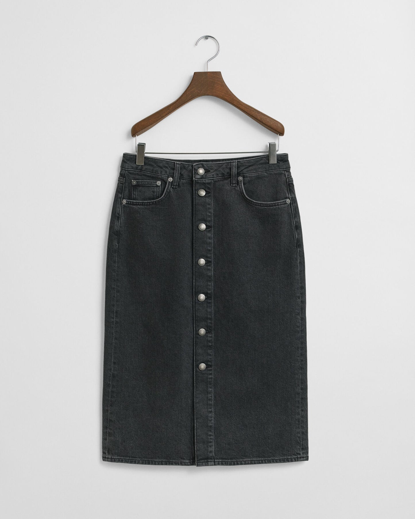 Jupe midi en jean boutonnée