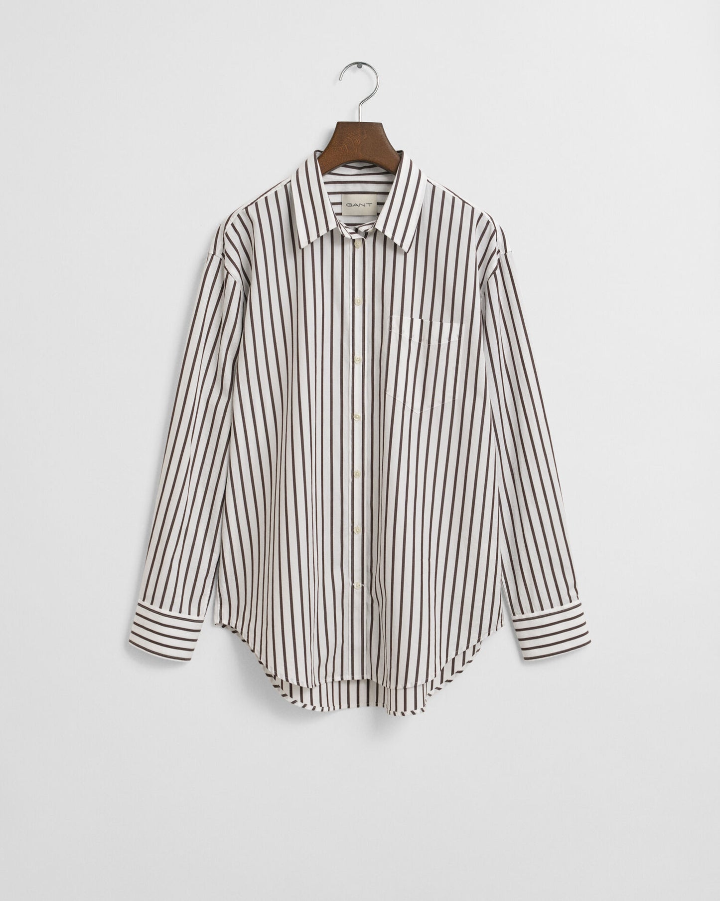 Chemise en popeline à rayures coupe décontractée