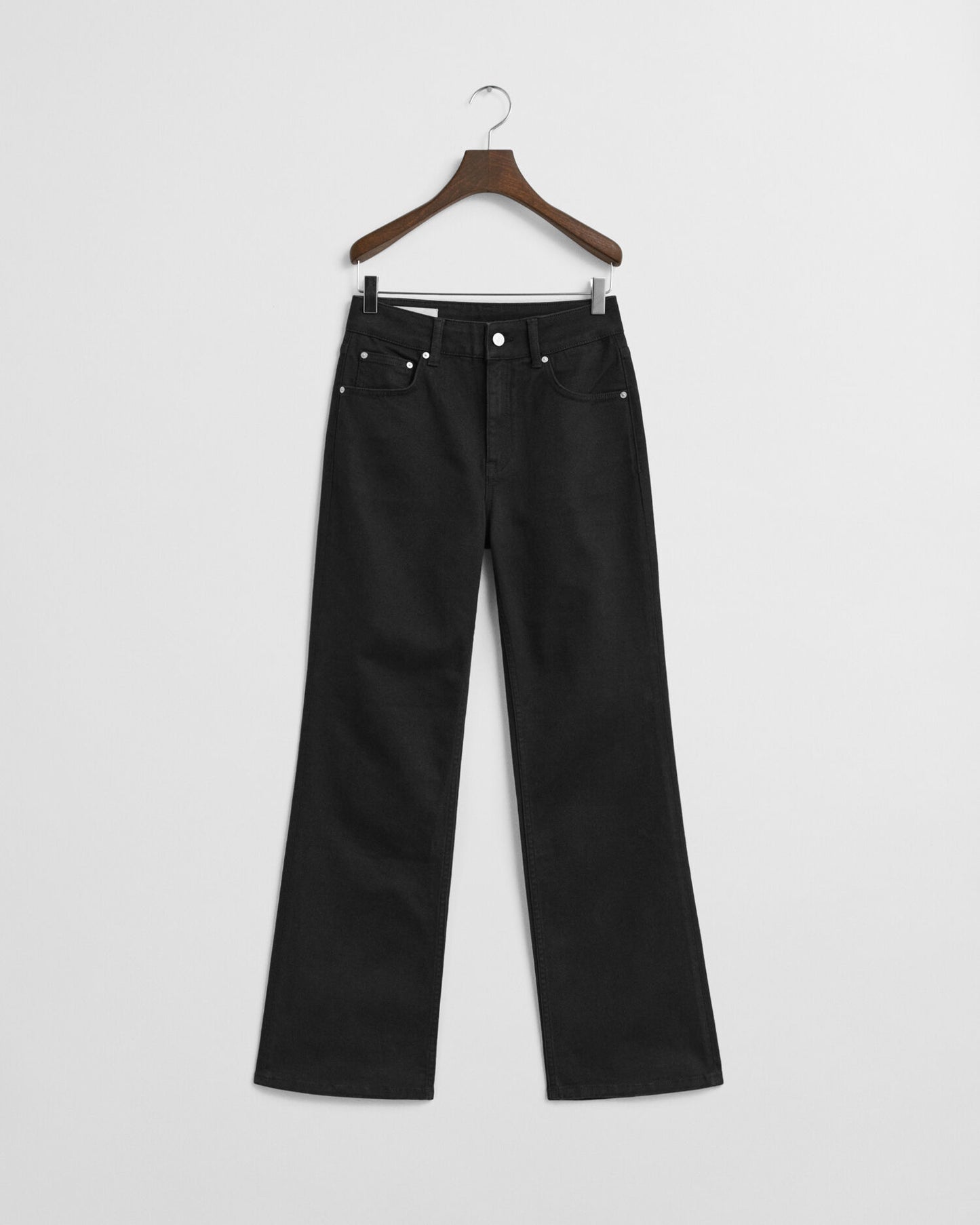Slim Fit Schlaghose Schwarz