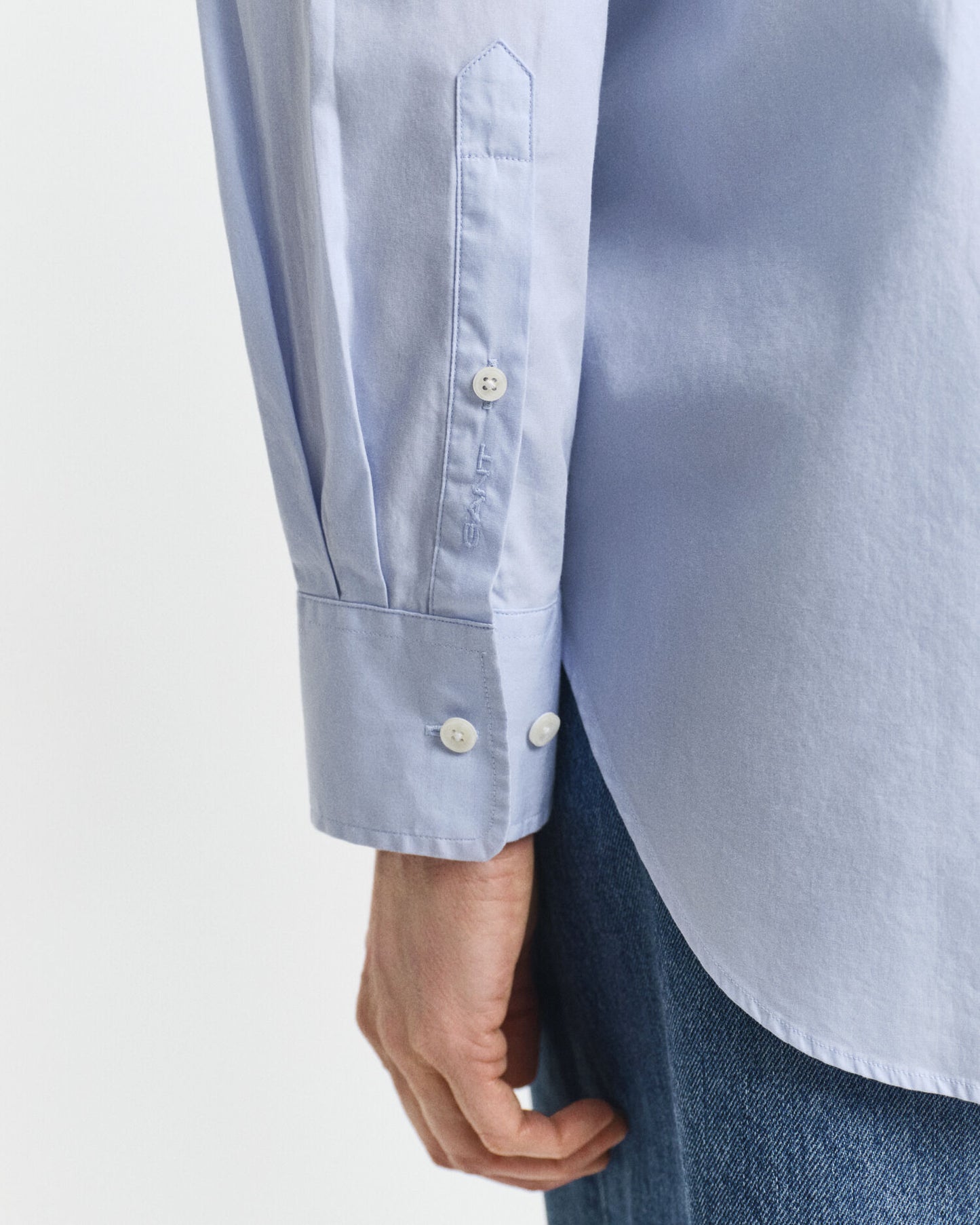 Chemise classique en popeline à coupe décontractée