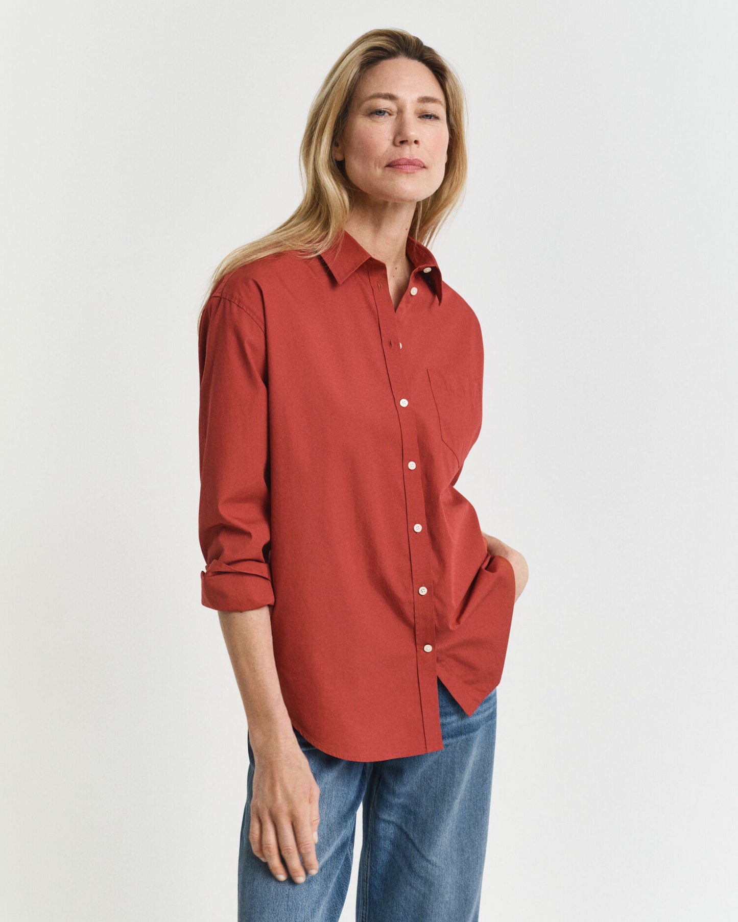Chemise Popeline Classique Coupe Décontractée