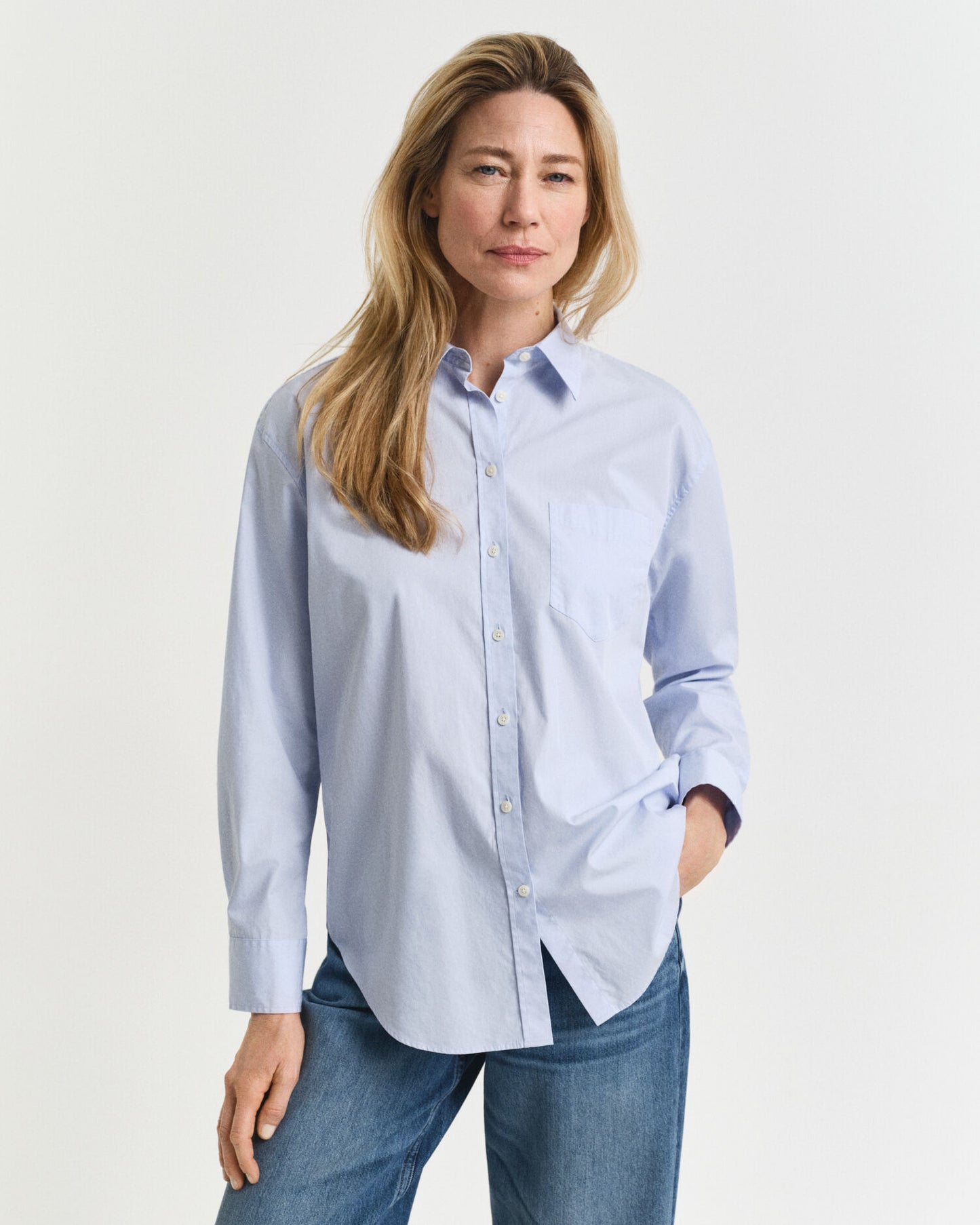 Chemise Popeline Classique Coupe Décontractée