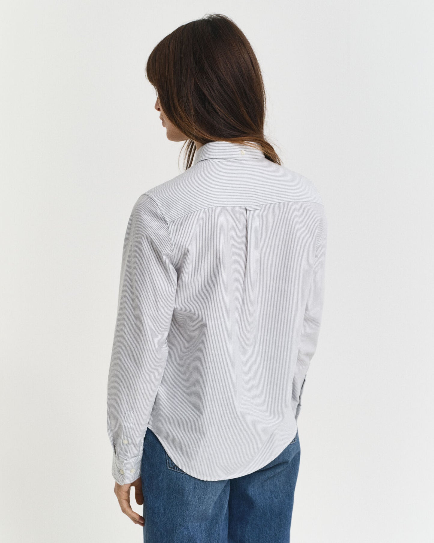 Klassisches gestreiftes Oxford-Hemd in normaler Passform