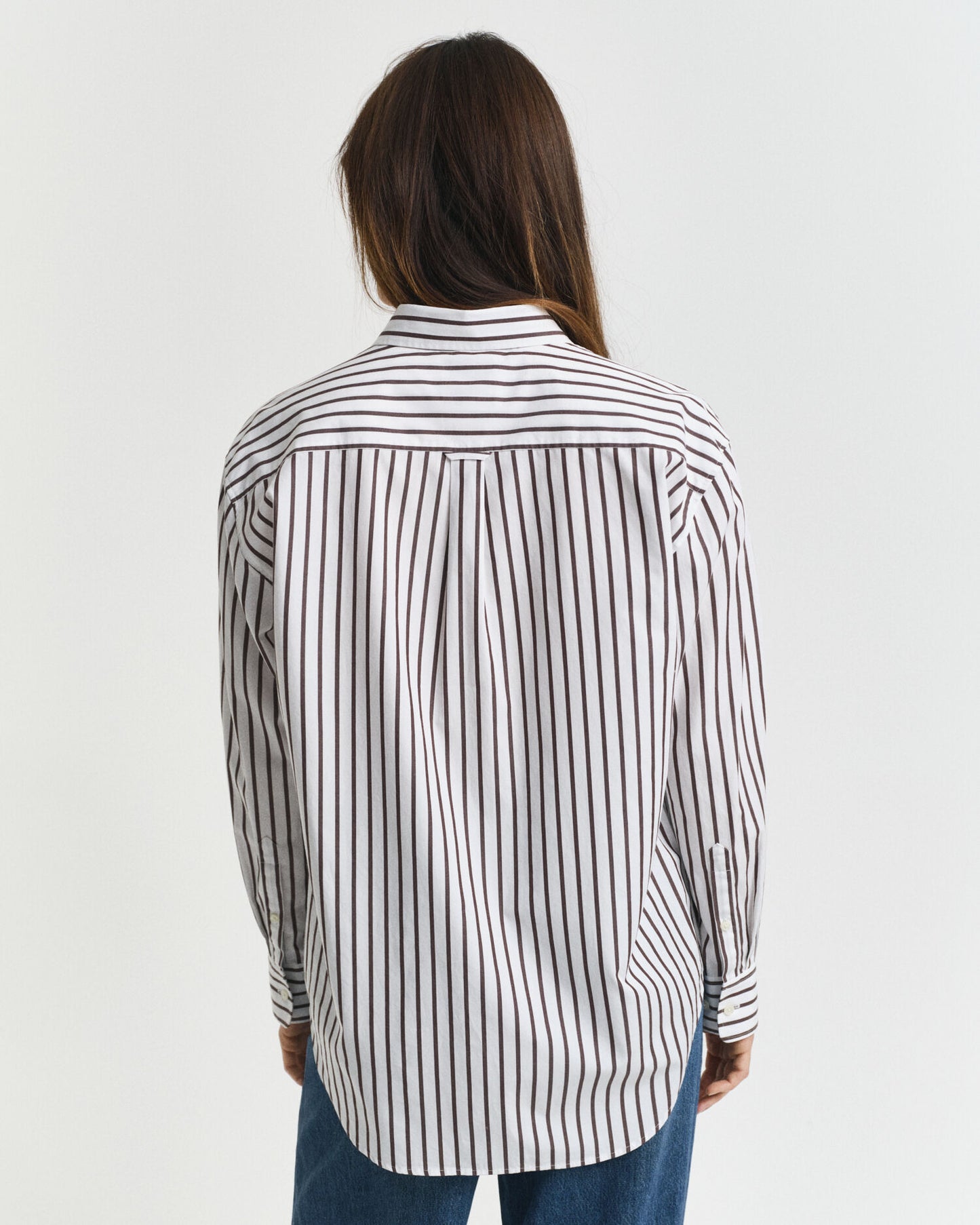 Chemise en popeline à rayures coupe décontractée