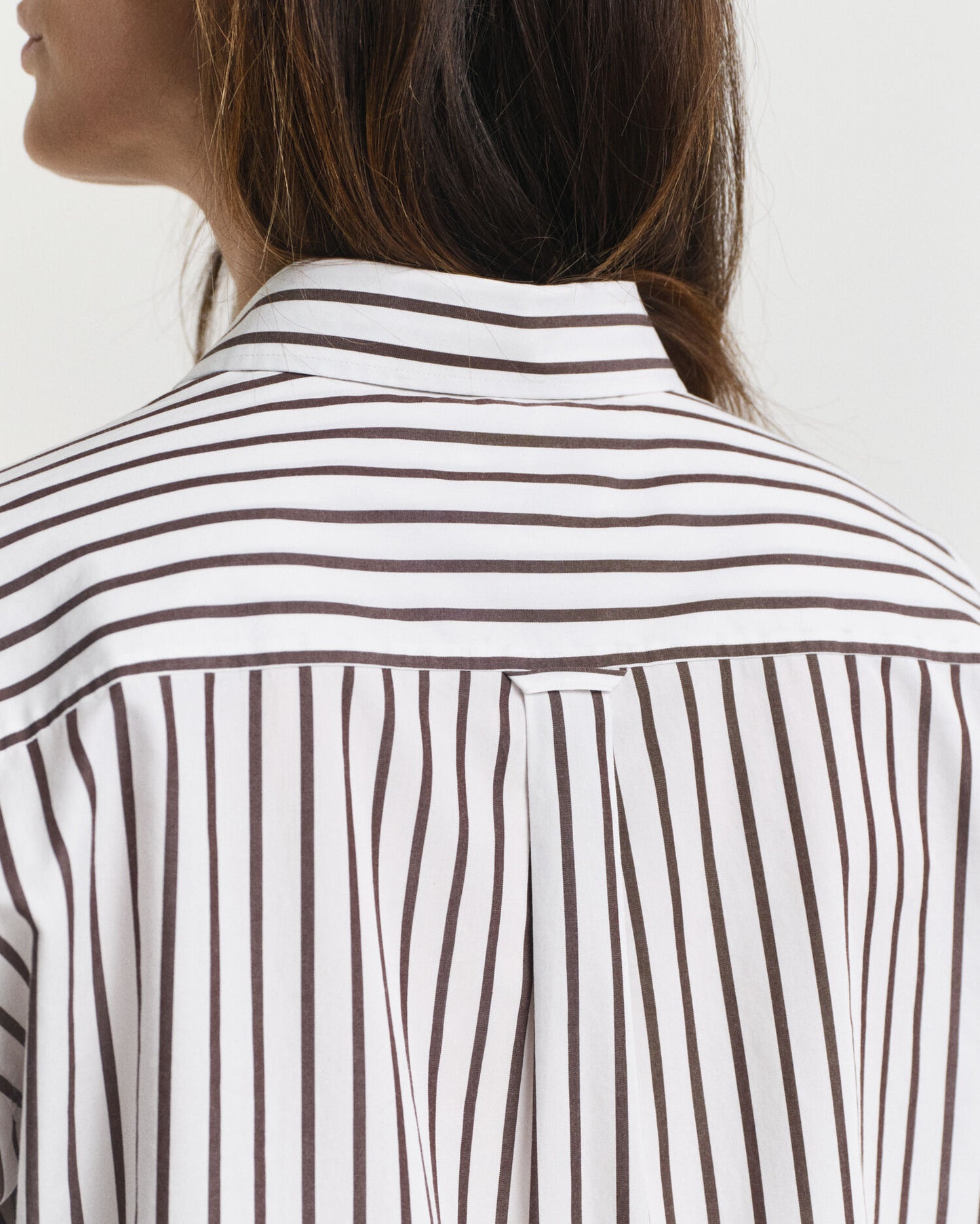 Chemise en popeline à rayures coupe décontractée