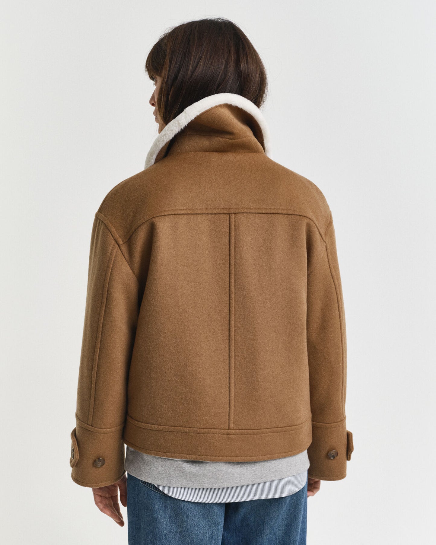 Blouson d'aviateur en mélange de laine
