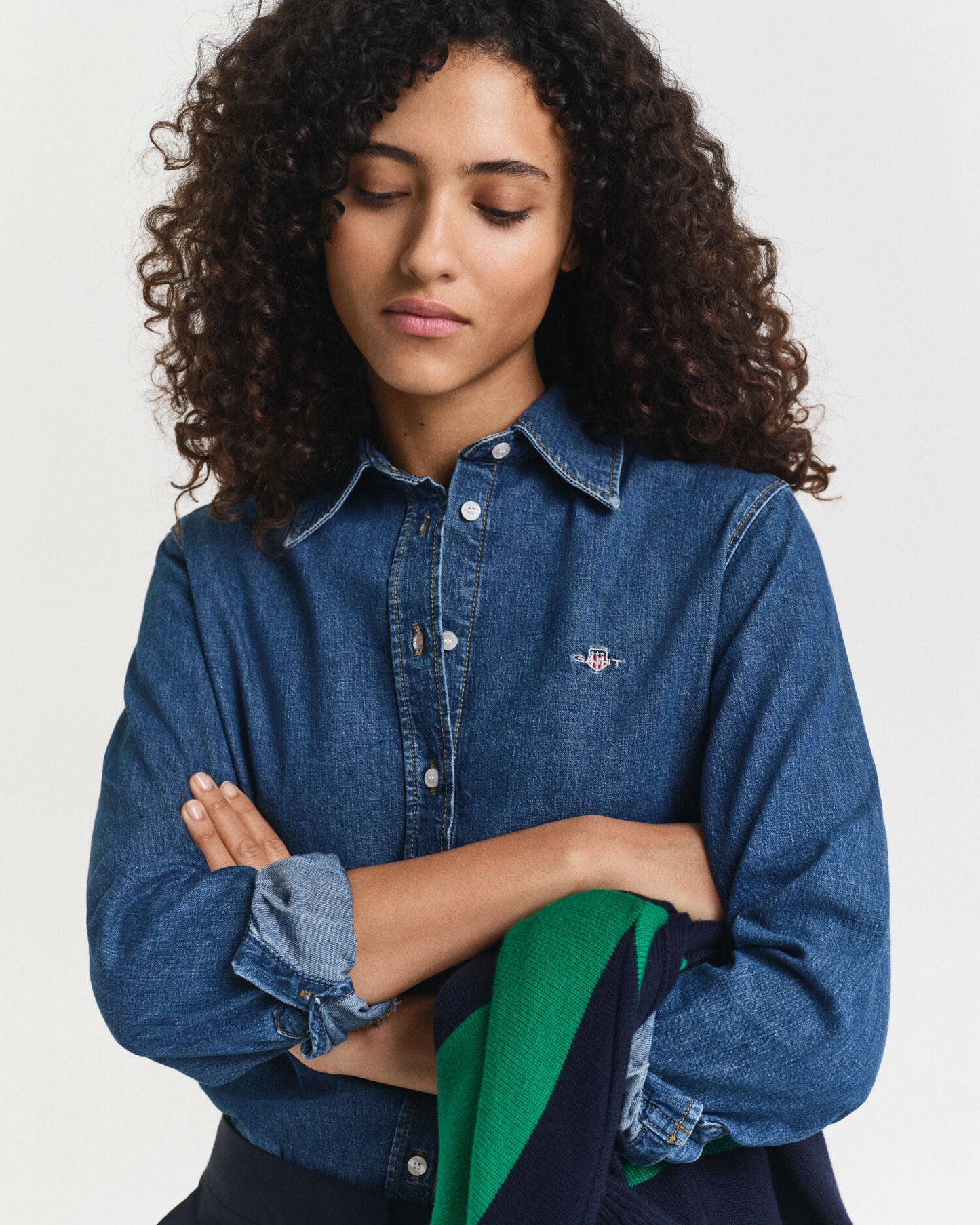 Chemise en jean coupe droite