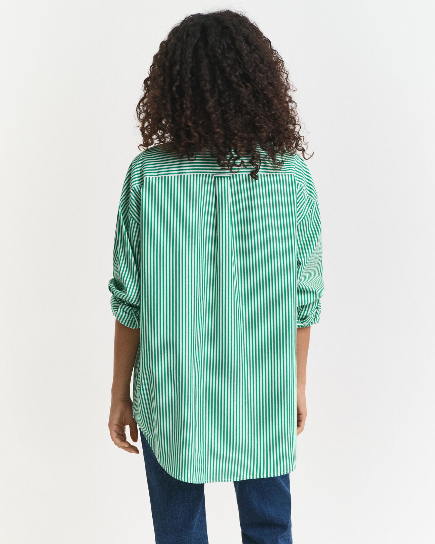 Chemise oversize classique en popeline rayée