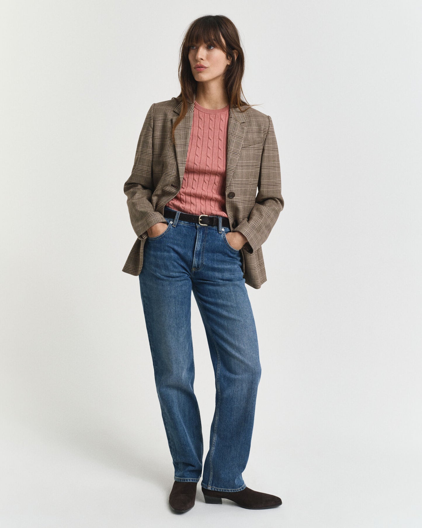 Pullover aus Stretch-Baumwolle mit Zopfmuster
