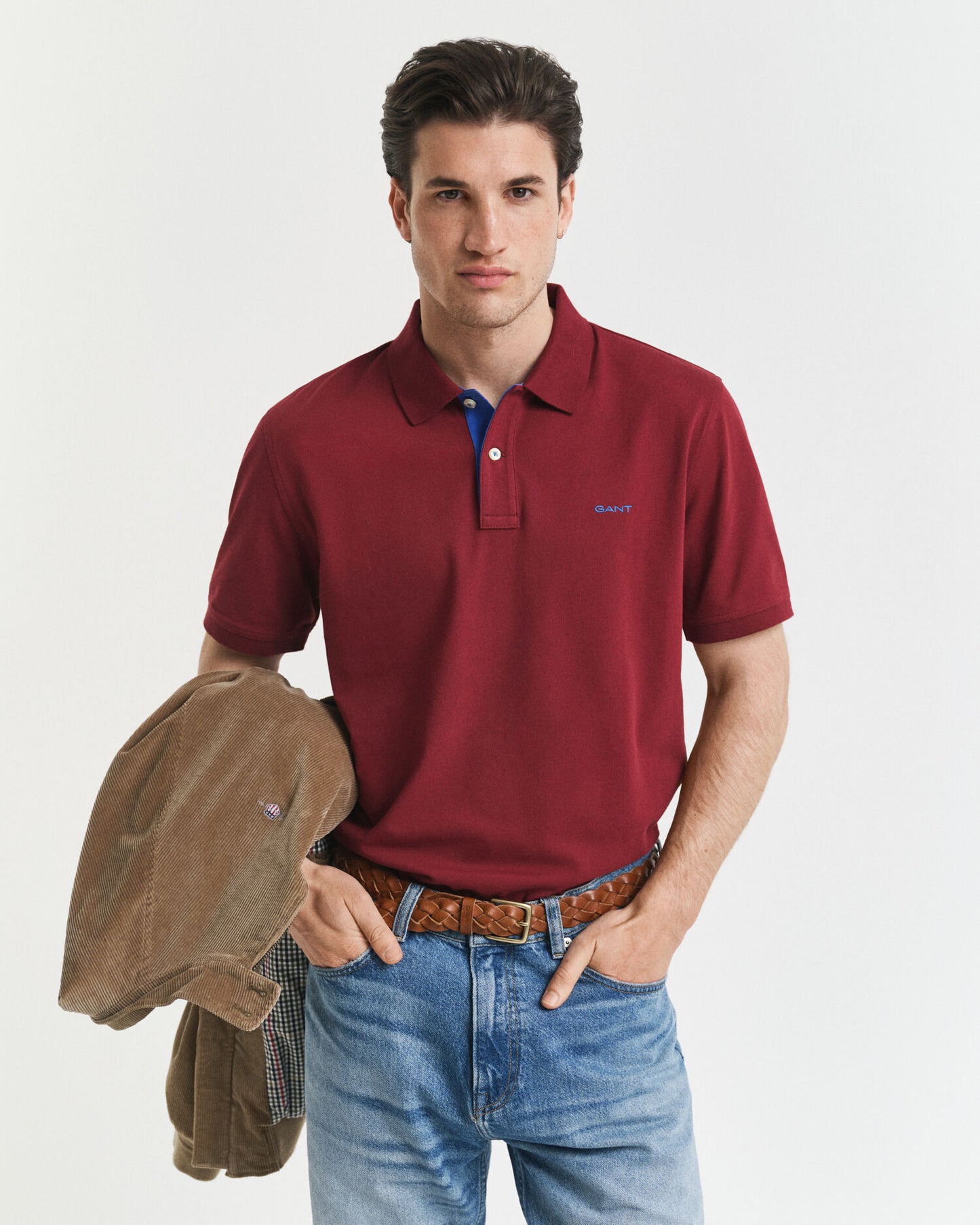 Polo piqué contrasté