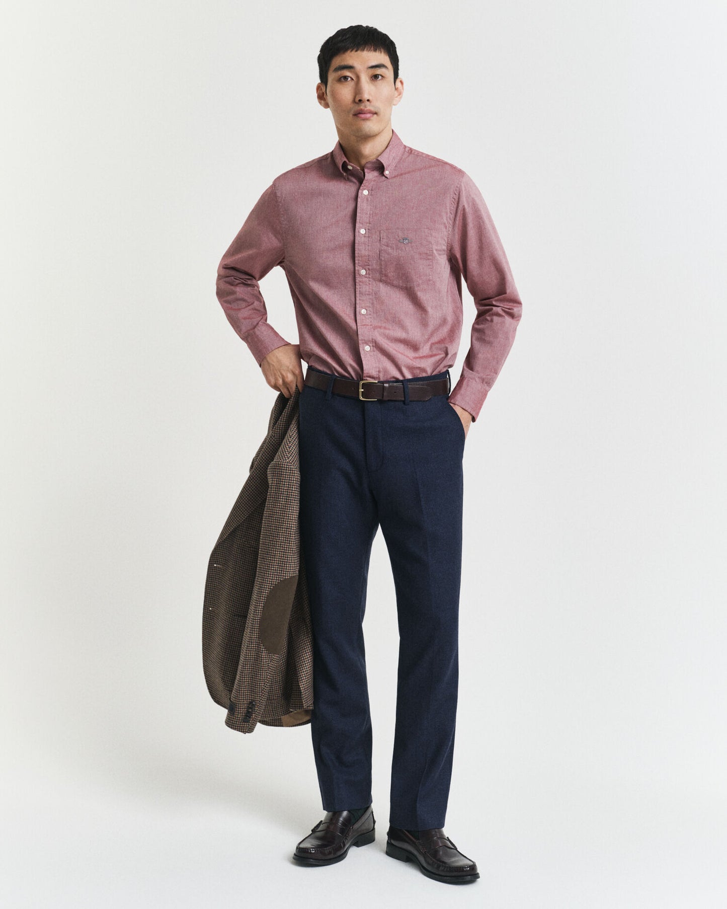 Chemise classique en popeline coupe droite