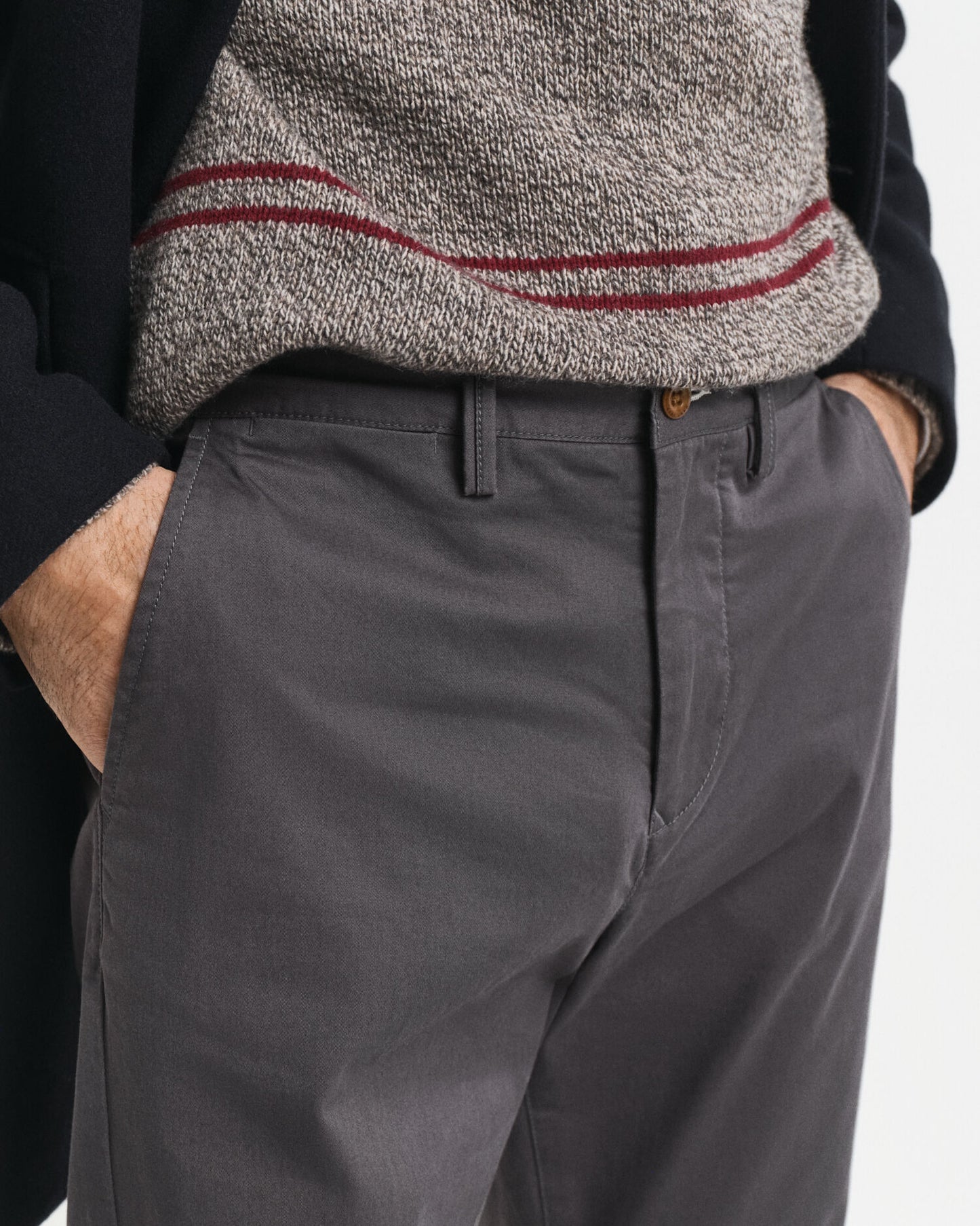 Chino en sergé coupe droite