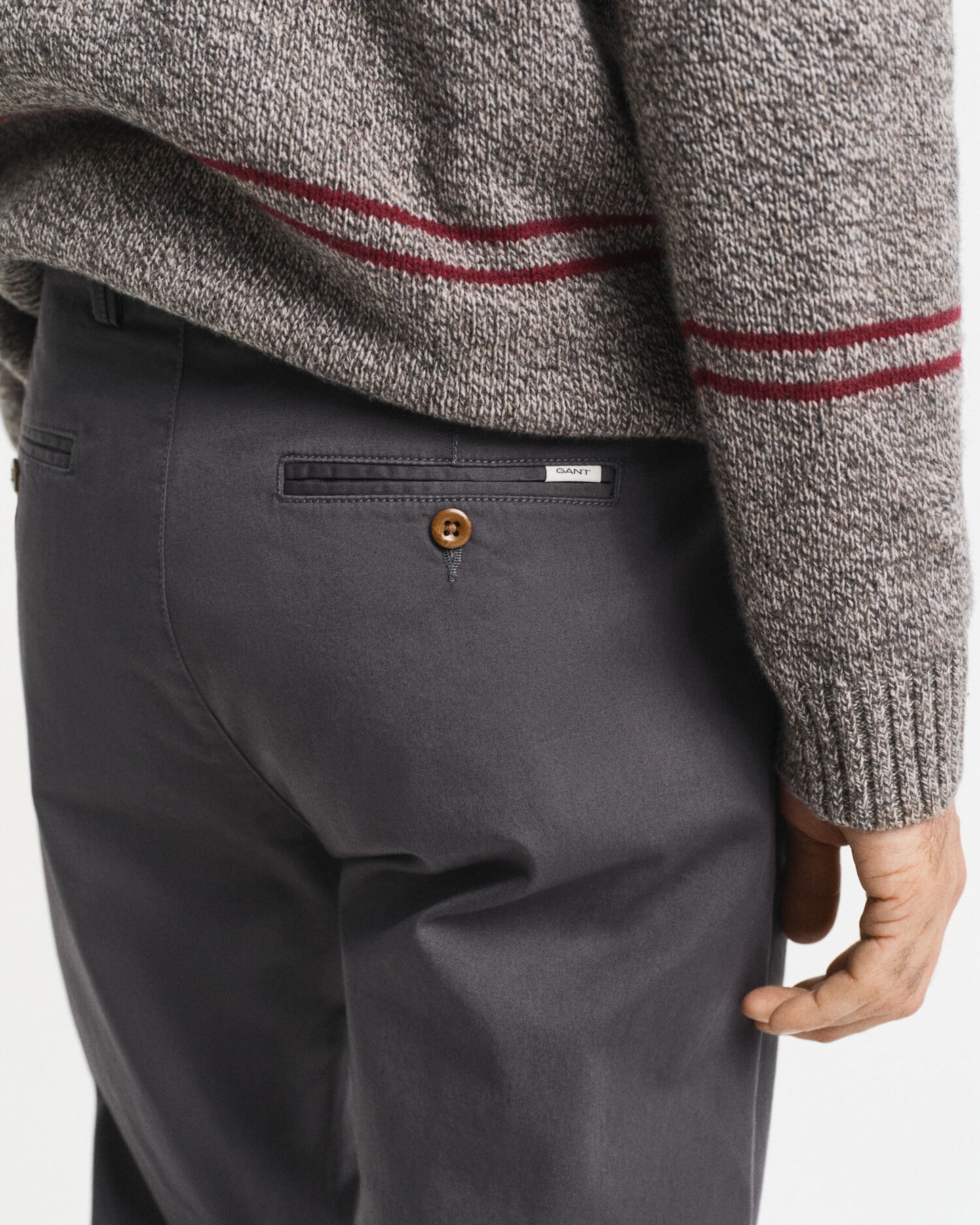 Chino en sergé coupe droite